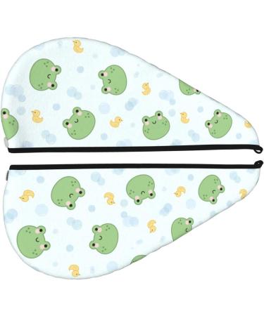 Buy Kawaii Frogs Microfiber Hair Towel - Soft Super Absorbent Quick Dry Hair Wrap for Women | Perfect for Long Curly & Thick Hair - Buy Online on GoSupps.com