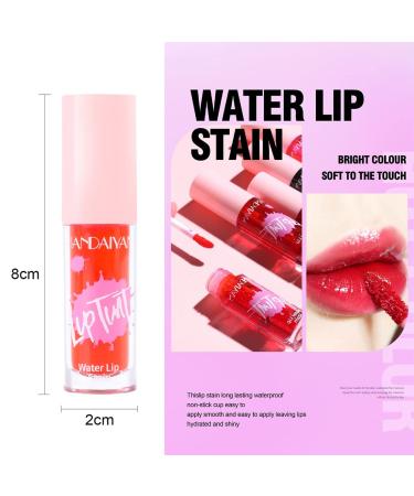 BSMKCL 6 Colors Water Lip Tint Set - High Pigment, Long-Lasting Lip Gloss for Women - Moisturizing Lip Stain Gift Set - Buy Online on GoSupps.com