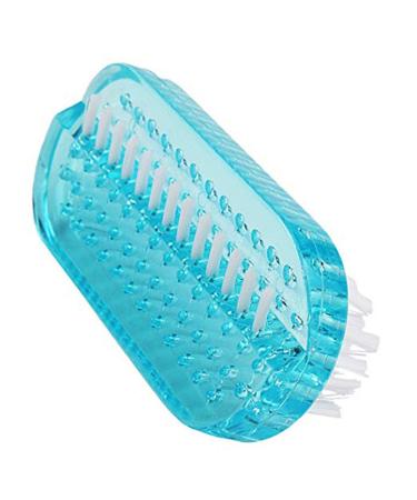 Two-sided Cleaning Scrubbing Brushes for Toes and Nails Cleaner Fingernail Dust Dirt Cleaning Manicure Pedicure Nail Tools (Color : Blue)