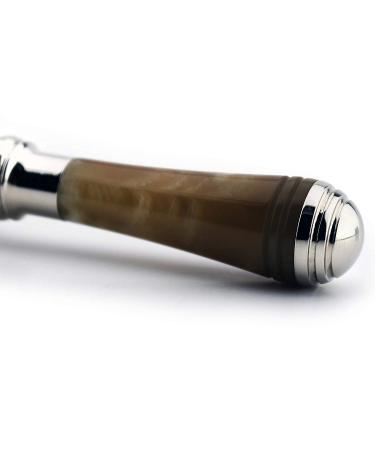 5-Edge Synthetic Horn Razor & Stainless Steel Holder Combo | Luxurious Short Handle for a Superior Shaving Experience - Shop Internationally - Buy Online on GoSupps.com