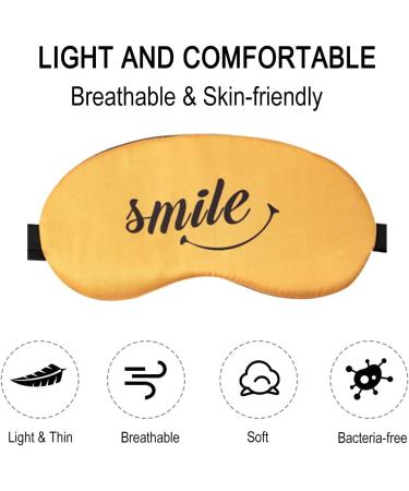 BOLAGAR Funny Sleep Eye Mask- Soft Blindfold for Women & Men | Adjustable Head Strap | Light Blockout Travel Sleep Mask in Yellow - Buy Online on GoSupps.com