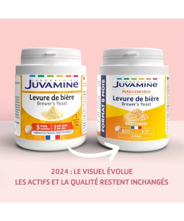 JUVAMINE - Brewer's yeast - Skin beauty hair and nails - Vitality - Vitamins B1 B2 B3 B5 B6 B8 B9 and B12 + Zinc - 5 month program - Made in France - Buy Online on GoSupps.com
