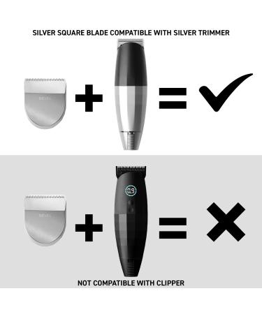 Bevel Square Trimmer Blade - Precision Beard Trimming for Men - Compatible with Bevel Trimmer - Silver - Buy Online on GoSupps.com