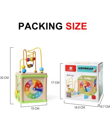 Top Bright Motoric Cube 5-in-1 Wooden Activity Game Center for Kids 1 Year & Up | Educational Gifts for Boys & Girls - Buy Online on GoSupps.com