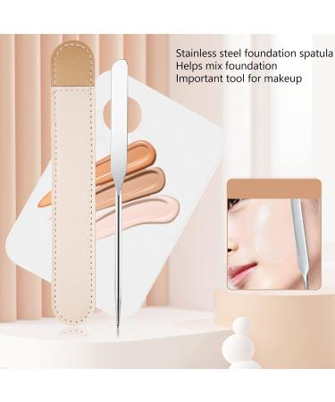 Professional Makeup Mixing Spatula Set - Stainless Steel & Acrylic Palette for Perfect Blends - Buy Online on GoSupps.com