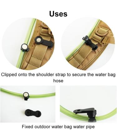 Buy Magnetic Tube Clip - Removable Drinking Bag Clamp & Tactical Hose Holder for Camping & Hiking - Black - Buy Online on GoSupps.com