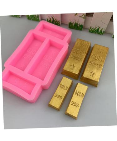 STOBOK 6 Pcs Gold Brick Silicone Mold Epoxy Resin Molds Stencils for Crafts Mold Simulation Gold Bullion Chocolate Mold Epoxy Mold Pink Pirate Fondant Cake Silica Gel Pinkx3pcs 9.3X5.1CMx3pcs - Buy Online on GoSupps.com