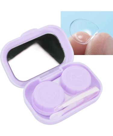 Buy Portable Mini Contact Lens Case Kit - Travel Storage Holder with Mirror (Purple) | Best Online Shop for Contact Lens Accessories - Buy Online on GoSupps.com