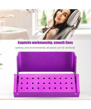 30 Holes Aluminum Disinfection Box Case for Dental Burs | Autoclavable Dentist Tool (Purple) - Buy Online Now! - Buy Online on GoSupps.com