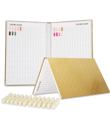 NMKL38 308 Nail Color Display Book Chart for Polish UV Gel Color Card Salon Tool with False Nail Tips