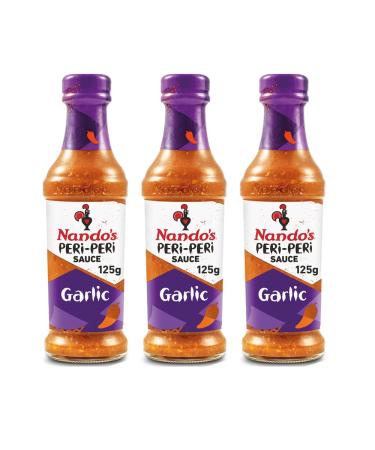 3 x 125g Garlic Medium Hot Marinade Peri - Peri Flavouring Sauce Grill Barbeque Oven Cooking Kitchen Vegies