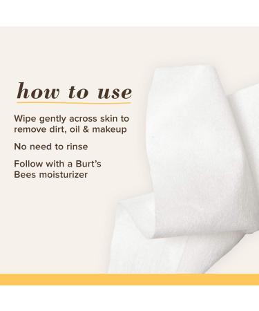 Burts Bees Pink Grapefruit Facial Cleanser Towelettes & Makeup Remover Wipes - 30 Count Pack - For All Skin Types - Made with Repurposed Cotton - Buy Online on GoSupps.com