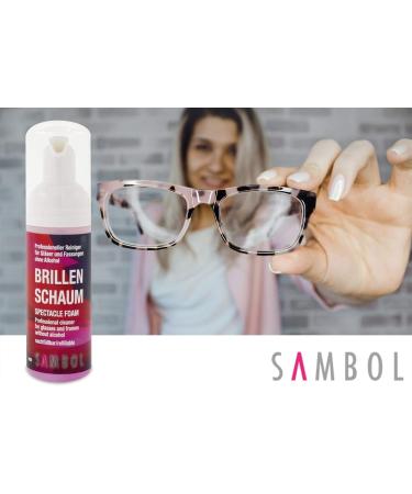 Sambol Glasses Cleaner 50ml - Alcohol-Free Foam Gentle & Professional Cleaning for Glasses Displays & Monitors - Strip-Free (1 Pack) - Buy Online on GoSupps.com