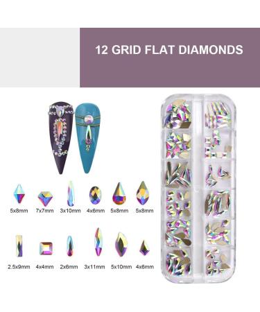 1 Set Multi Sizes Nail Crystal&Flat Back Round Rhinestones+Picking Up Pen+Tweezer DIY Nail Tool Kit - Buy Online on GoSupps.com