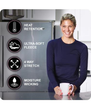 Thermajane Women's Long Sleeve Thermal Shirt - Nude, Size Small | Winter Thermal Undershirt for Women - Buy Online on GoSupps.com