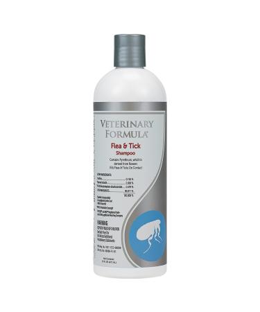 Veterinary Formula Flea and Tick Shampoo for Dogs and Cats, 16 oz  Dog and Cat Flea Shampoo with Pyrethrum to Kill Fleas, Ticks On Contact  Cleanses and Exfoliates