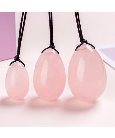 100% Pure Natural Quartz Yoni Egg Set Kegel Exercise Balls Muscle Jade Eggs Massage Ball Black-M Black-m