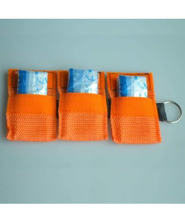 CPR Face Shields 5 Pcs - Resuscitation Mask Keychain for First Aid Training (Orange) - Buy Online on GoSupps.com