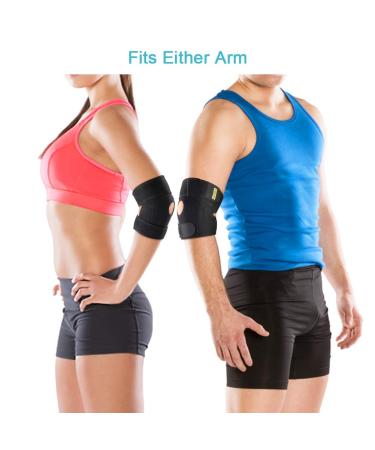 Tendonitis Elbow Brace with Two Stabilizers Neoprene Elbow Support Brace for Arm Protection Elbow Support - Buy Online on GoSupps.com
