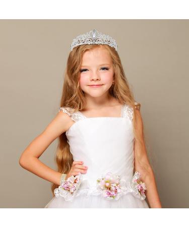 ZeroStage Birthday Queen Sash and Tiara Set - Crystal Crown Rhinestone Headband for Women - Princess Party Decorations and Gifts - Silver - Buy Online on GoSupps.com