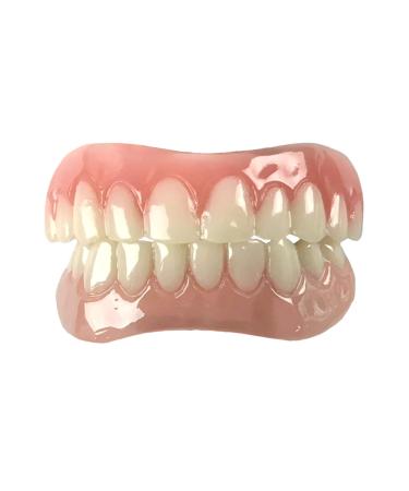 Instant Smile Comfort Fit Flex Teeth - Upper and Lower Matching Set, Natural Shade! Fix Your Smile at Home Within Minutes!
