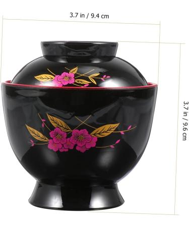 1 pc Home Food Rice Salad Ceramic Practical Household Restaurant Plastic Ramen Thread 9.6X9.4CM Black - Buy Online on GoSupps.com