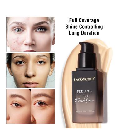Lacomchir Feeling Free Foundation - Longwear Medium-Full Coverage Liquid Makeup 1.11fl. oz (Light) - Buy Online on GoSupps.com