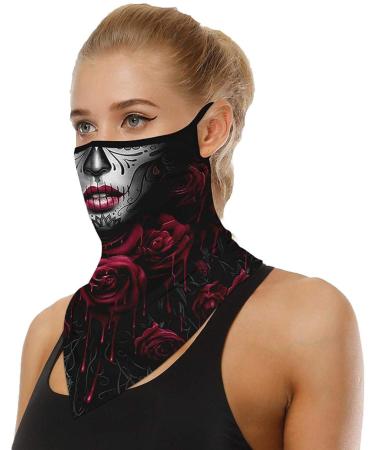 Youning triangular scarf neckerchief mouth protection 3D print unisex design for women men multifunctional cloth mouth protection christmas Santa Claus snowman bandana headscarf j unit size