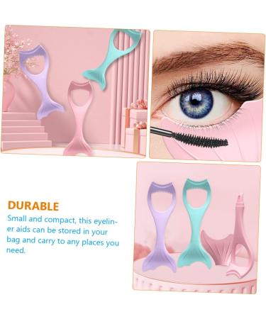 WOFASHPURET Mascara Brush Eyeliner Brush Lash Shield Eye Makeup Tool Mask Applicator Women Silicone Eyeliner Aid 15X5.7CM Pink - Buy Online on GoSupps.com