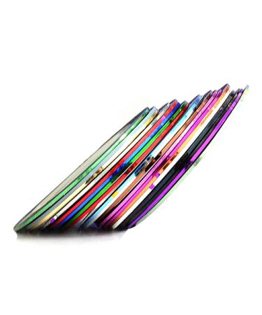 dijiusidy 30 Pieces Nail Art Sticker Removable Crafting Decorations Exquisite Striping Tape Manicure Line Strips Decor Supplies