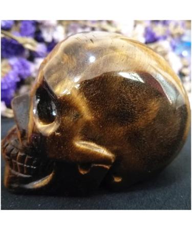 Natural Stones Natural Crystal 67 mm Natural Crystal Skull Gemstone Ghost Head Carved Crystal Jewelry Tiger Eye Stone Specimen Carved Skull Gift Power Stone Crystal Natural Stones ningxiao - Buy Online on GoSupps.com