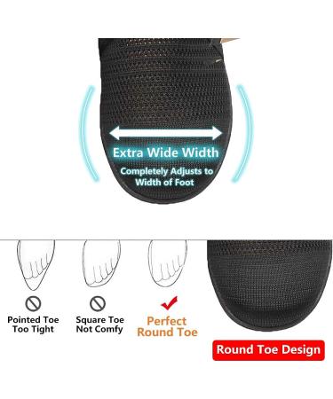 Orthoshoes Women's Edema Shoes | Breathable Mesh Lightweight Walking Sneakers for Diabetic Elderly | Air Cushion, Plantar Fasciitis Relief | Size 10, Black - Buy Online on GoSupps.com