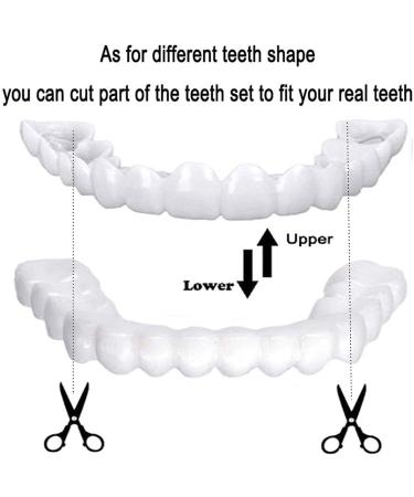 Cosmetic Snap-On Teeth Veneers | Perfect Smile | 2 Pairs - Top & Bottom Artificial Teeth - Buy Online on GoSupps.com