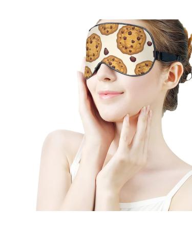 Cookie Realistic Food Sleep Mask - Adjustable Elastic Strap for Women Men - Travel & Yoga Blindfold - Buy Online on GoSupps.com