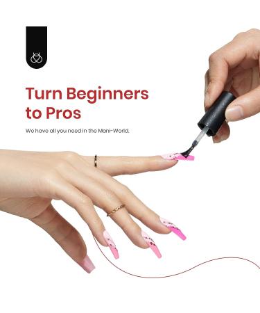 Beetles Gel Nail Polish Set - 6 Colors Pink Rose Red Kit | Glitter Pink Gel | Soak Off LED Lamp | Manicure Kit for Women - Buy Online on GoSupps.com