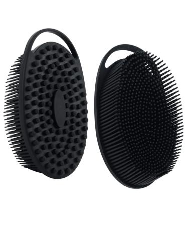 Silicone Body Scrubber  Silicone Loofah  Body Wash Scrubber  Body Scrub Brush  Body Scrubbers for Use in Shower  Silicone Loofah Body Scrubber  Exfoliating Body Scrubber Mens Women  Gifts for Men Dad Black - Buy Online on GoSupps.com