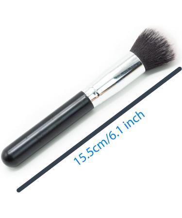 Makeup Brush Foundation Brush Flat Top Kabuki Brush Blender Perfect for Cream Liquid Concealer and Powder Make Up Black - Buy Online on GoSupps.com