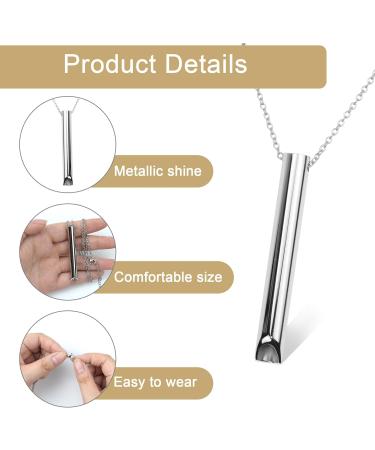 Anxiety Relief Necklace Set - Mindful Anapana Breathing for Stress Relief - Portable Deep Breathing Exercises - Meditation Tool for Men and Women - Rose Gold + Silver - Buy Online on GoSupps.com