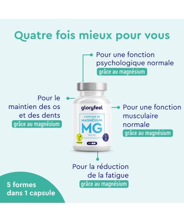 Magnesium Complex - 400mg Elemental Magnesium Bisglycinate Citrate Oxide Malate & Ascorbate - Premium 5-in-1 High Dosed & Bioactive - 120 Capsules - Lab Tested - Buy Online on GoSupps.com
