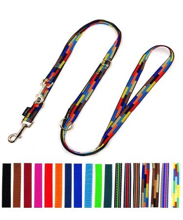 Dog linen Doppeleine adjustable 2m / 2.40m / 2.80m / 3.50m / 5m large dogs 20mm / 25mm (navajo (8 colored) 25mm 5m) navajo (8 colored) 25mm 5m