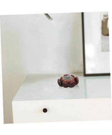Gleavi Hand Exercise Plate - Miniature Lotus Buddha Carved Figure Wooden Desk Decor & Jewelry Pendant 3.2x2.7cm - Buy Online on GoSupps.com