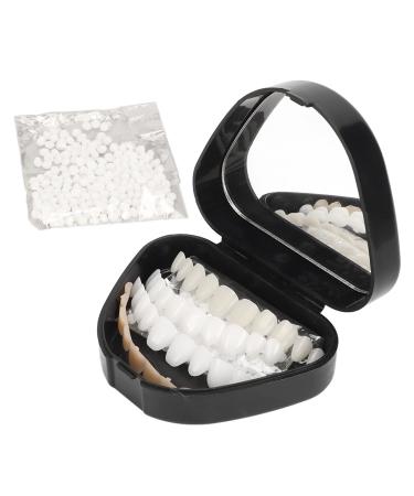 Temporary Tooth Repair Kit Tooth Filling Material Set Includes 1 X Pack of Tooth Filling Beads 1 X Storage Box and 4 X Dentures