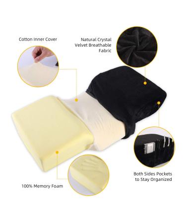 Professional White Eyelash Extension Memory Foam Pillow with Organizer Stand - Grafting Pillow with Velvet Pillowcase - Buy Online on GoSupps.com