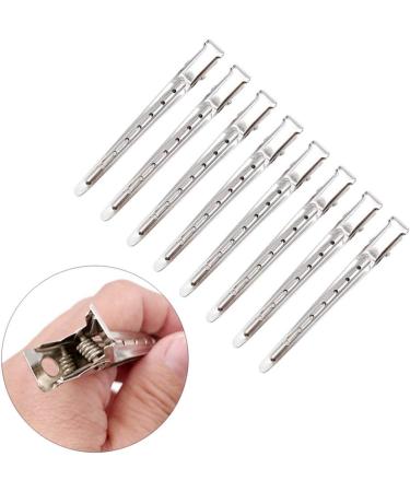 Minkissy 20pcs Styling Hair Clips Sectioning Clips Stainless Steel Salon Duckbill Clips Metal Alligator Hair Clips for Salon Barber Hairdressing Tool(Silver) - Buy Online on GoSupps.com
