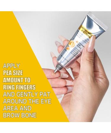 Instant Bright Eye Cream Under Eye Tightener for Bags & Wrinkles Anti-Aging Dark Circles Lifting Smooth Fine Lines Eye Treatment with Retinol Caffeine & Niacinamide - Buy Online on GoSupps.com