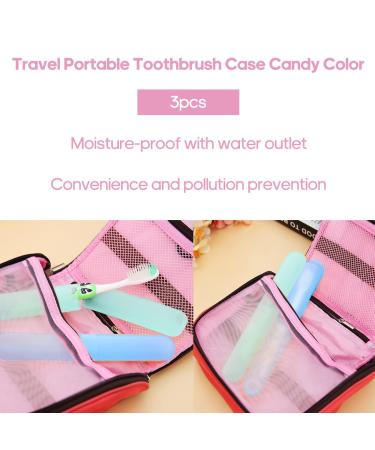 Buy 3 Pack Portable Toothbrush Case - Travel Head Covers for Home & On-the-Go | Fast International Shipping - Buy Online on GoSupps.com