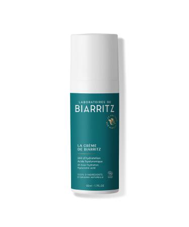 Laboratoires de Biarritz La Cr me de Biarritz Moisturizes & Helps Prevent First Wrinkles Vegan Formula Certified Organic Face Neck & D collet Made in France 50 ml