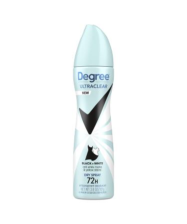 Degree UltraClear Antiperspirant Deodorant Dry Spray Anti White Marks and Yellow Stains Black+White Deodorant for Women 3.8 oz Fresh 3.8 Ounce (Pack of 1) - Buy Online on GoSupps.com