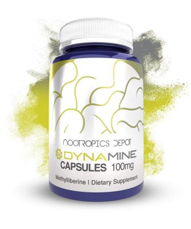 Dynamine Methylliberine Capsules | 100mg | 30 Count | Coffee and Caffeine Alternative | Fast Acting Natural Energy Supplement | Heightens Focus | Supports Mood | Increase Motivation 30 Count (Pack of 1)