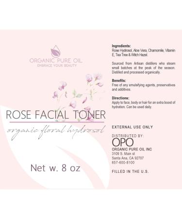 Buy OPO Rose Water Facial Toner Spray - 100% Natural Bulgarian Rosewater with Aloe & Tea Tree Hydrating & Rejuvenating Face Mist (8 oz) - No Alcohol International Shipping Available - Buy Online on GoSupps.com
